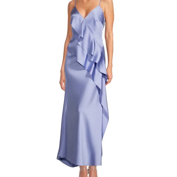 Gianni Bini Dresses & Skirts - Gianni Bini Ruffle Draped Satin Evening Gown
